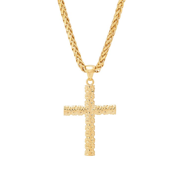 Collar con Dije de Cruz, Oro Amarillo de 14K — Imagen 1 de 4