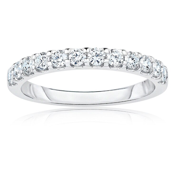 Anillo, 0.50ctw Diamantes, Oro Blanco de 14K — Imagen 1 de 4