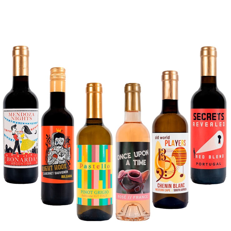 Vinos Tinto, Blanco y Rosado Around The World Wines 12/375 ml — Imagen 3 de 4