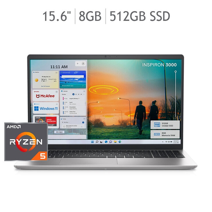 DELL Inspiron 3525 Laptop 15.6" Full HD AMD Ryzen 5 8GB 512GB SSD — Imagen 1 de 4