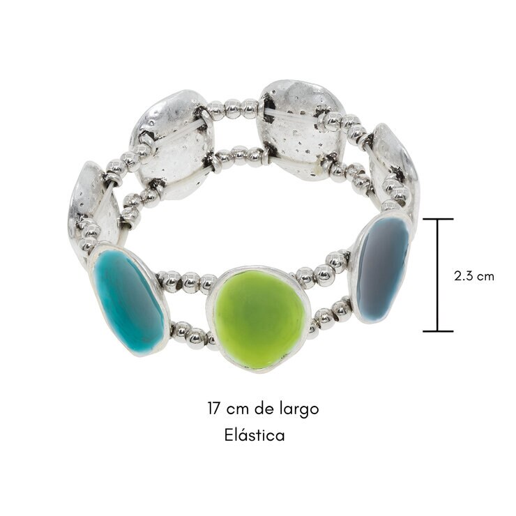 Tropicart, Juego de Collar, Aretes y Pulsera en Tonos Azules — Imagen 3 de 4