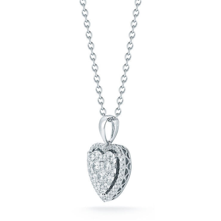Dije de Diamantes, 0.82ctw, Corte Redondo, Oro Blanco de 14k — Imagen 3 de 3