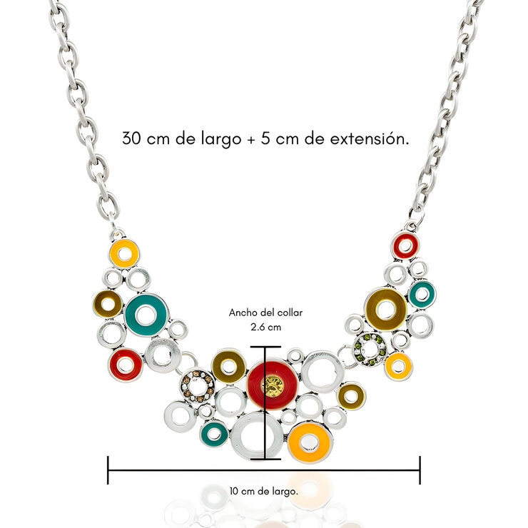 Tropicart, Juego de Collar, Aretes y Pulsera Multicolor — Imagen 3 de 4