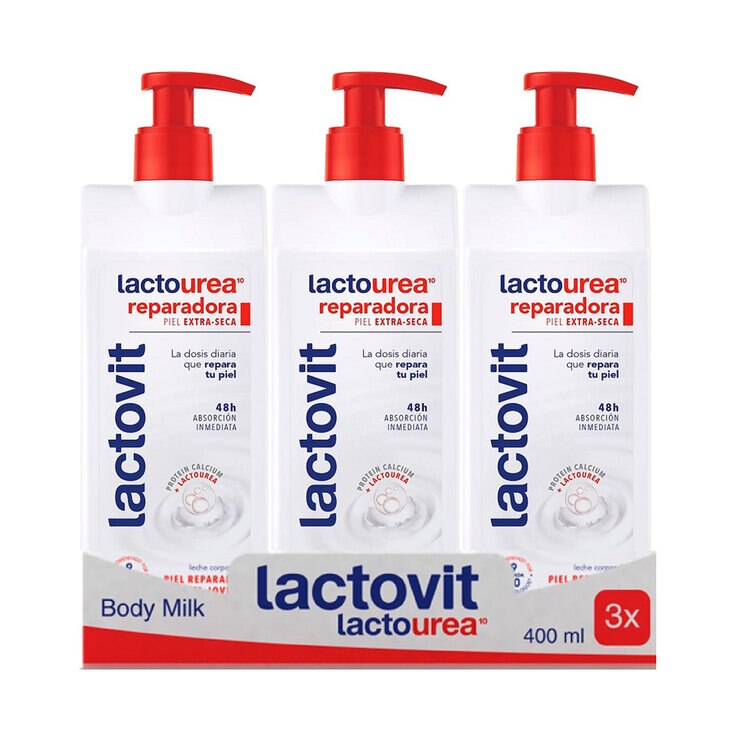 Lactovit Lactourea Crema Corporal  3 pzas de 400 ml — Imagen 1 de 4