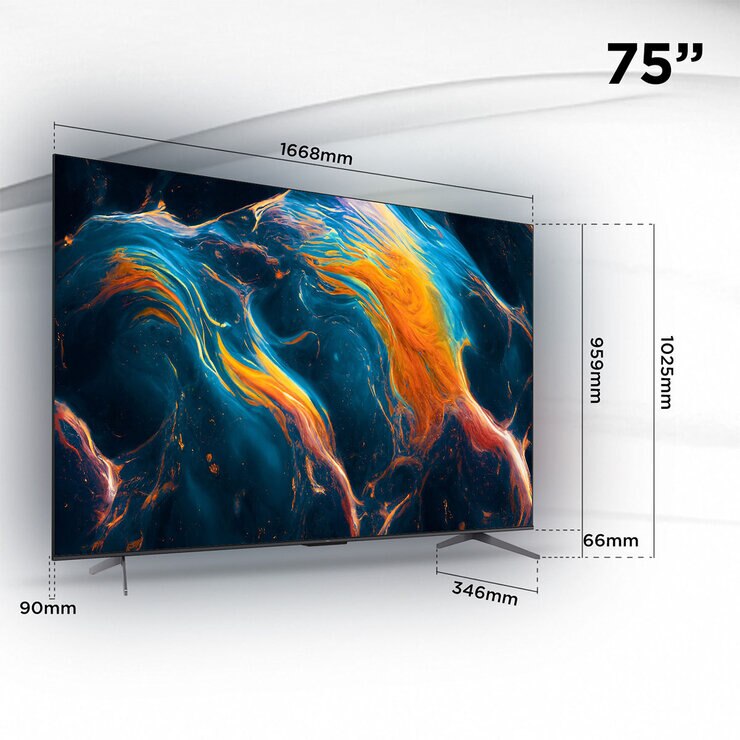 TCL Pantalla 75" QLED 4K UHD Smart TV  — Imagen 4 de 4