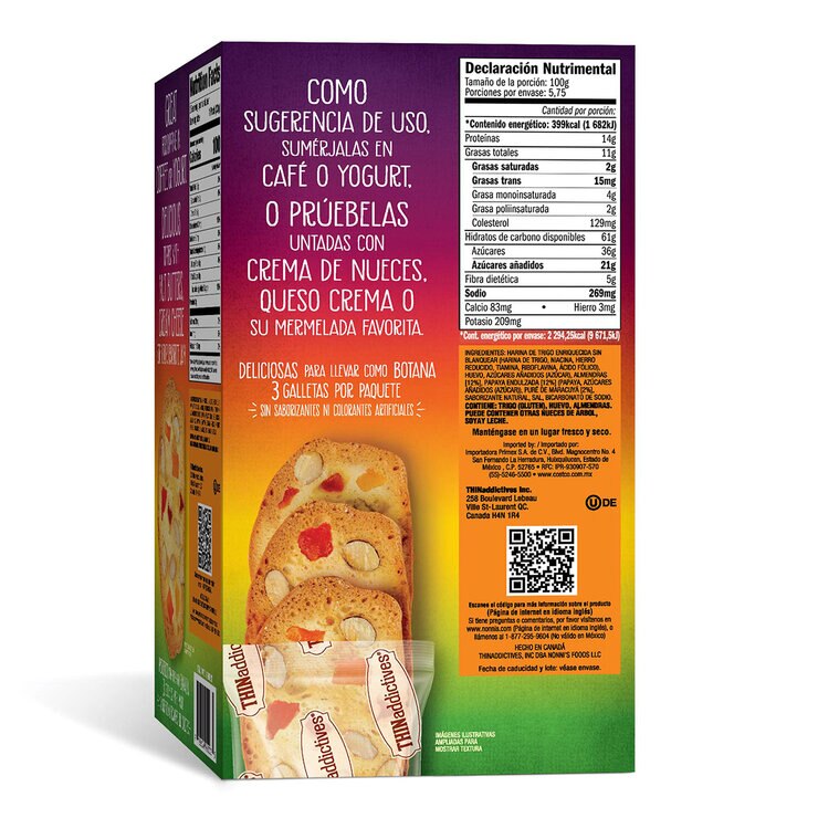 Thinaddictives Galletas Almendras Finas con Papaya y Maracuyá 575g — Imagen 3 de 4
