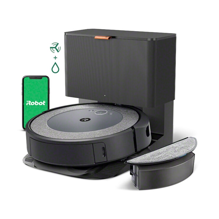 iRobot Roomba Combo i5+ con Depósito, Robot 2 en 1 Trapea y Aspira, Con Conexión WiFi