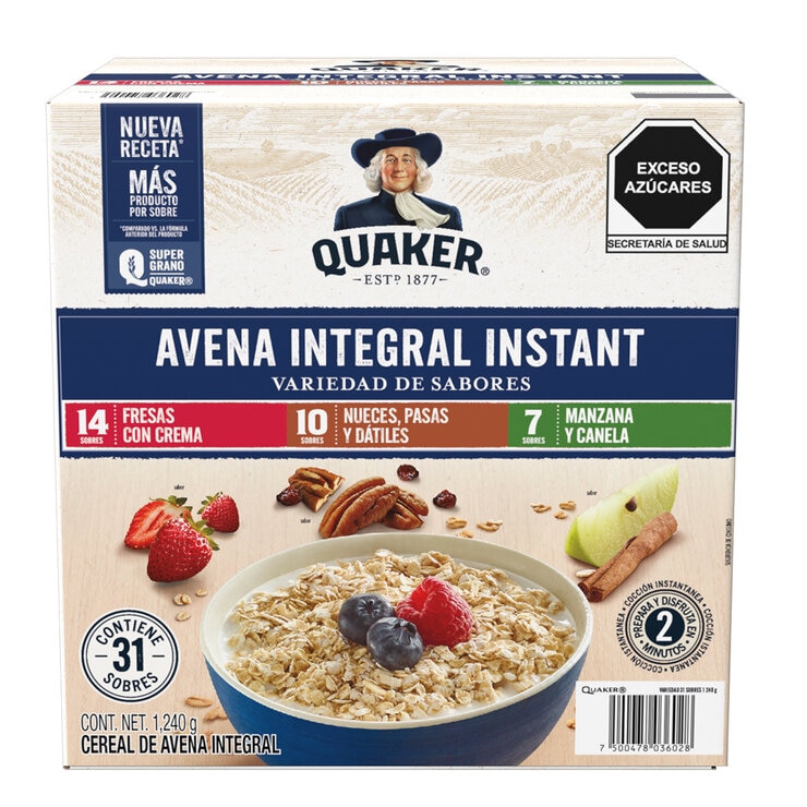 Quaker Avena Instantanea de 31 Sobres — Imagen 1 de 4
