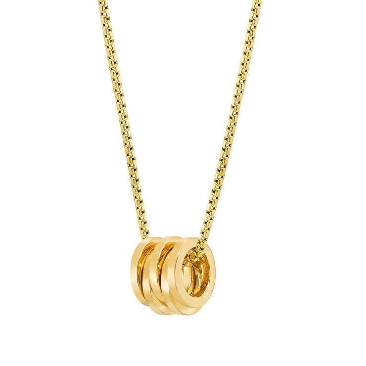 Dije, Diseño de Rondelle de 5 filas, Oro Amarillo de 14K — Imagen 1 de 4