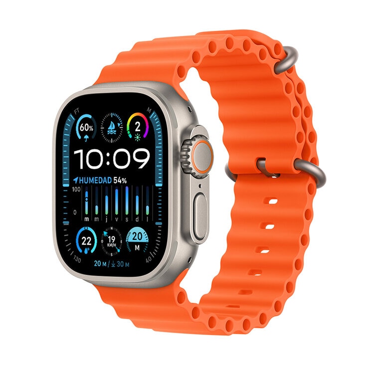 Apple Watch Ultra 2 (GPS + Cellular) Caja de titanio 49mm con Correa Ocean naranja — Imagen 1 de 4
