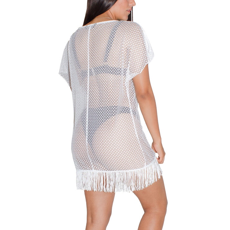 Skysoul, Vestido Corto de Crochet Color Blanco para Dama, Varias Tallas — Imagen 2 de 2