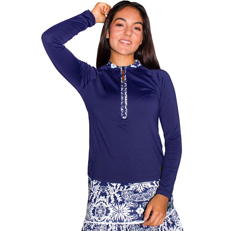 Skysoul, Rashguard con Cierre al Frente Color Azul Marino para Dama, Varias Tallas — Imagen 1 de 2