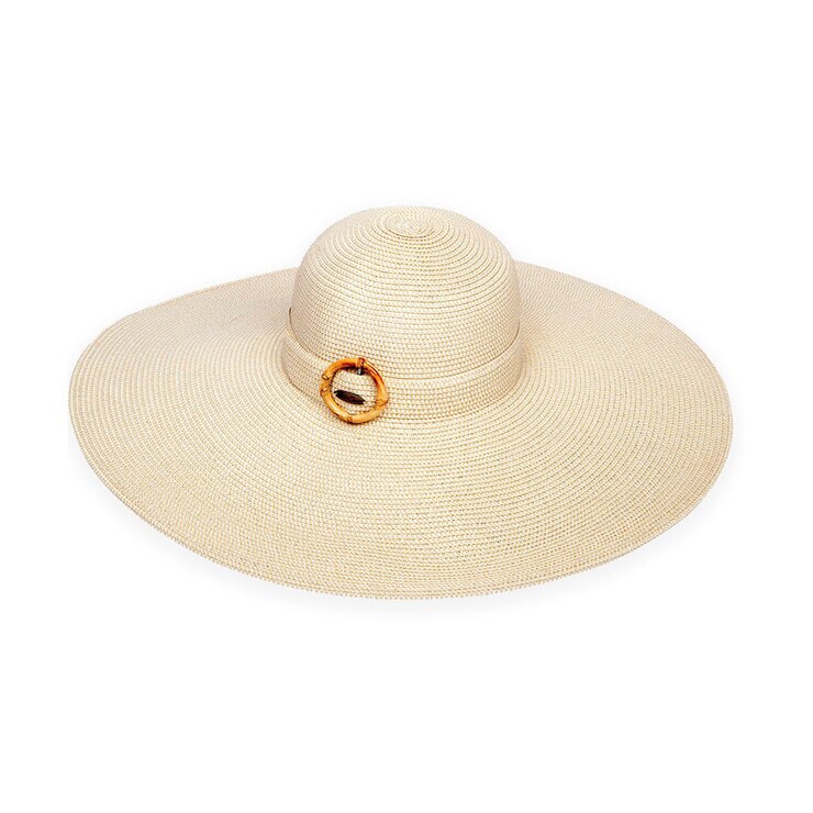 Sun & Sand, Sombrero de Ala Grande Color Natural — Imagen 3 de 4
