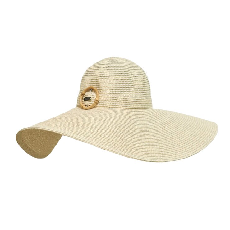 Sun & Sand, Sombrero de Ala Grande Color Natural — Imagen 1 de 4