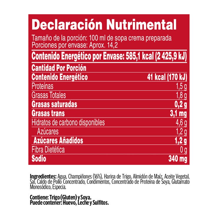 Campbell´s Crema de Champiñones 4 pzas de 735 g — Imagen 3 de 3