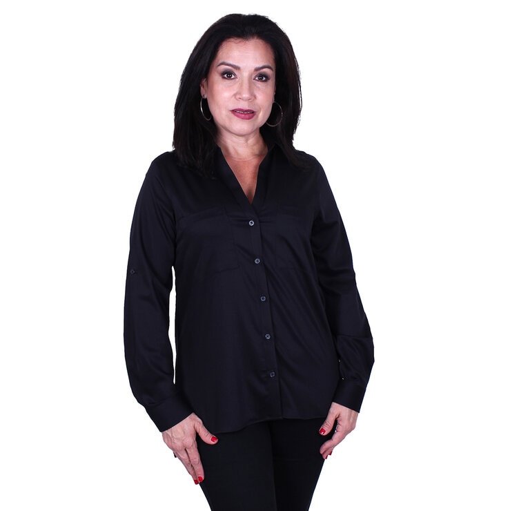 Emporio Colombo, Blusa de Bamboo para Dama en Varias Tallas, Color Negro — Imagen 1 de 2