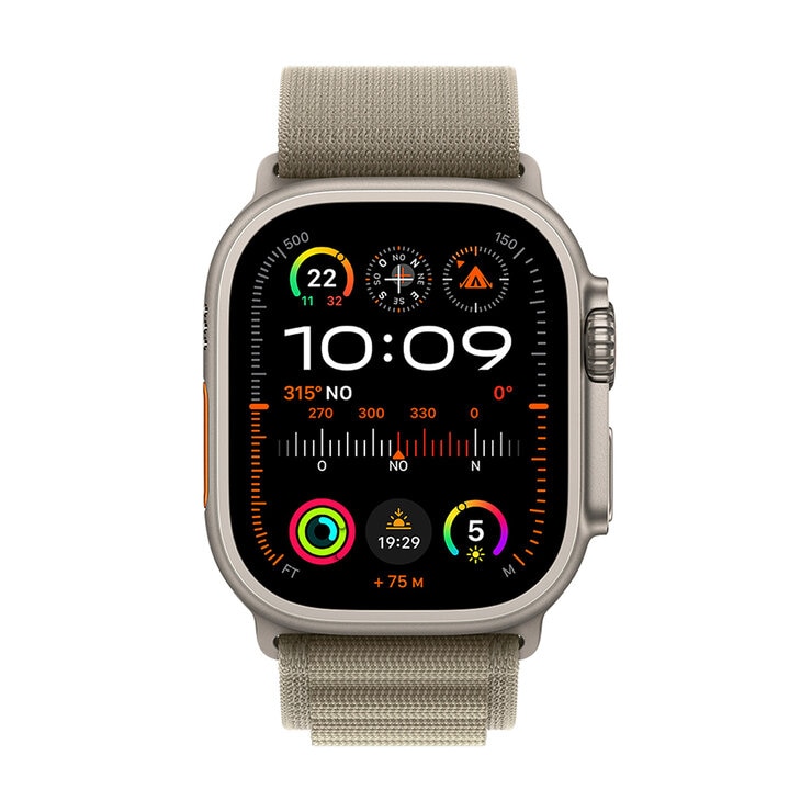 Apple Watch Ultra 2 (GPS + Cellular) Caja de titanio 49mm con Correa Alpine verde — Imagen 3 de 4