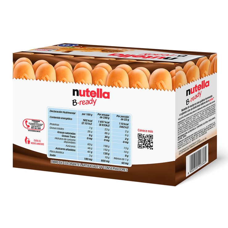 Nutella B Ready 15 pzas de 22 g — Imagen 3 de 4