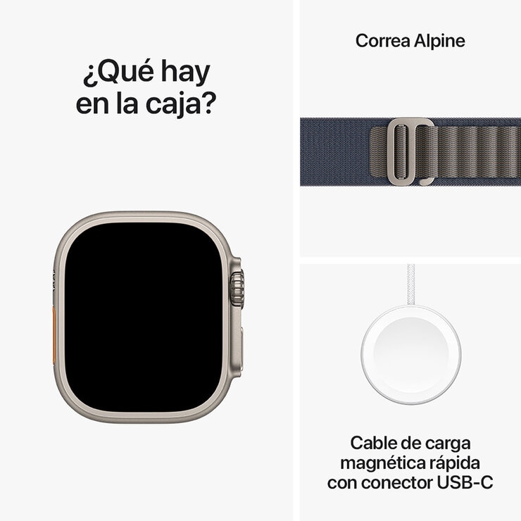 Apple Watch Ultra 2 (GPS + Cellular) Caja de titanio 49mm con Correa Alpine azul  — Imagen 3 de 4