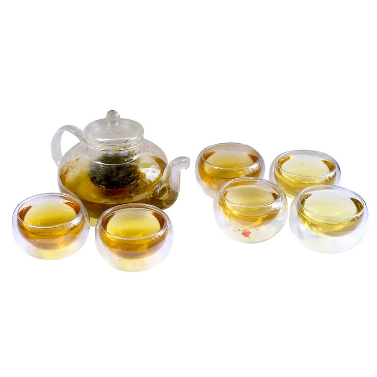 Zoma Tea Collection Juego de Tetera con 6 Tazas de Doble Cristal y un Té de 80 g  — Imagen 2 de 3