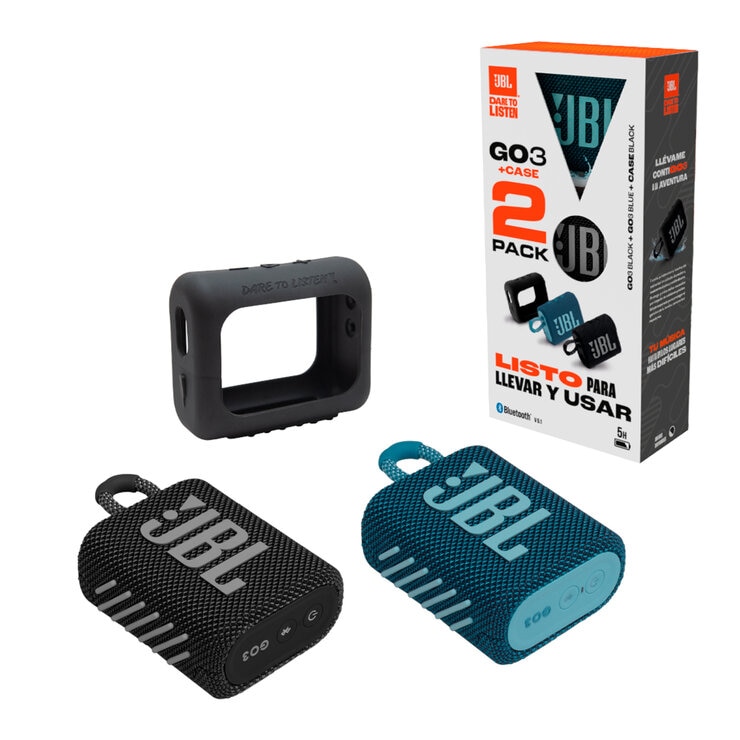 JBL GO3 Bundle 2 Bocinas + 1 Funda  — Imagen 1 de 3