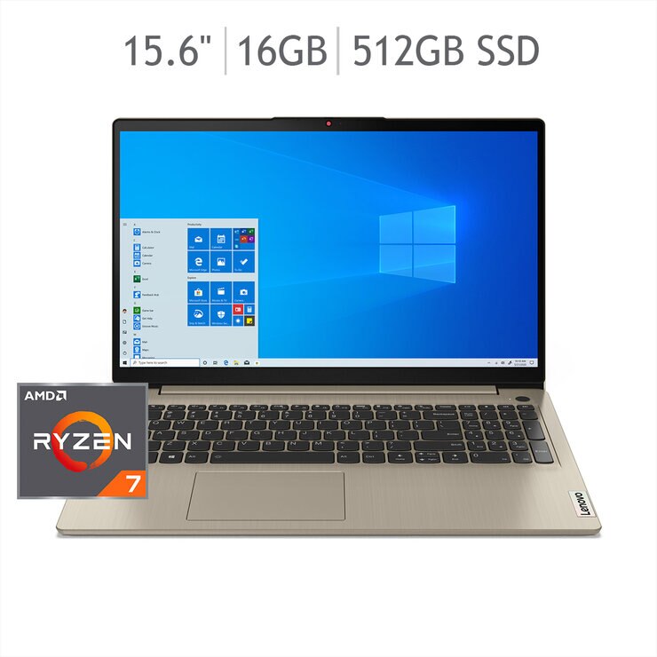 Lenovo IdeaPad 3 Laptop 15.6" Full HD AMD Ryzen 7 16GB 512GB SSD — Imagen 1 de 4