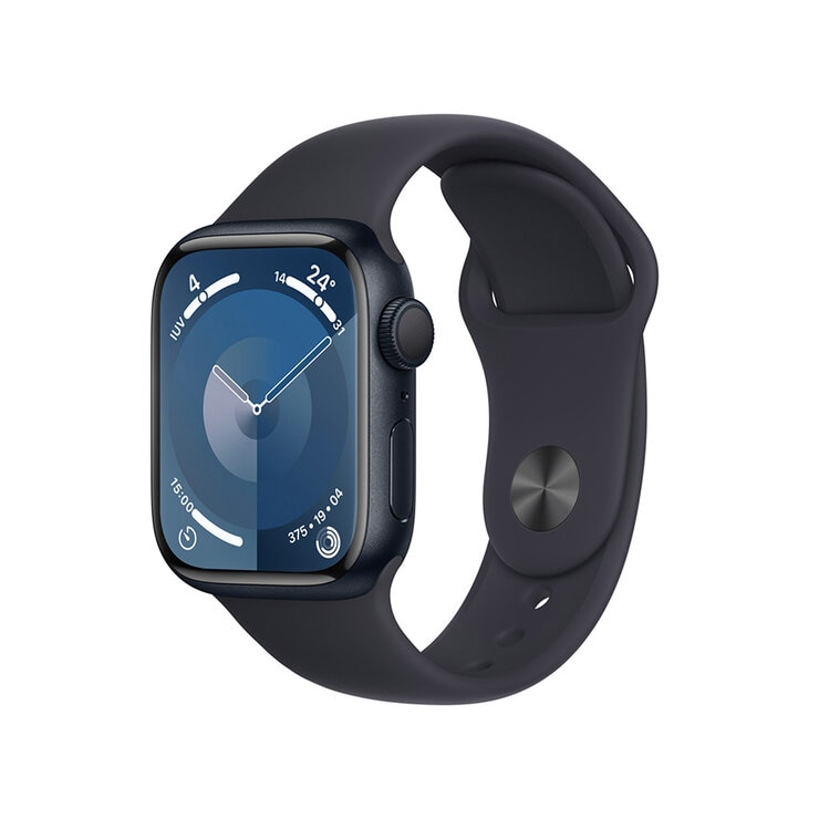 Apple Watch S9 (GPS) Caja de aluminio medianoche 41mm con correa deportiva medianoche — Imagen 1 de 4