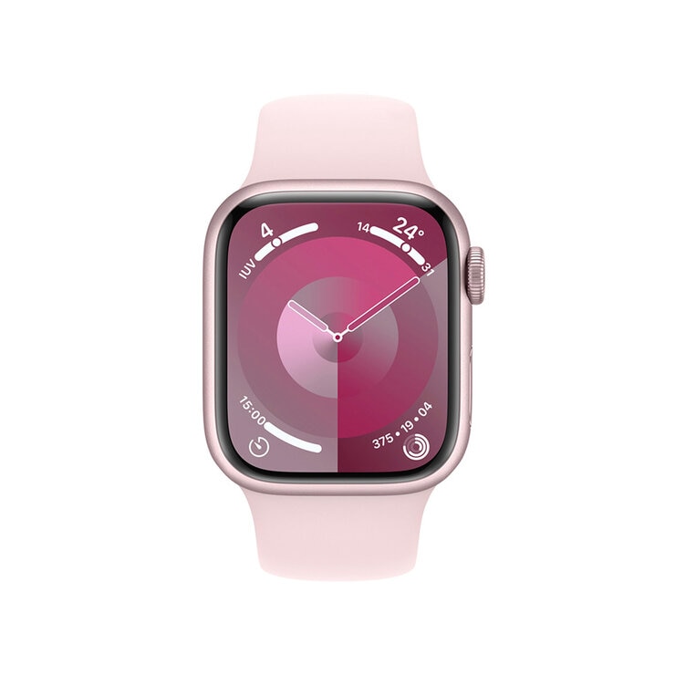 Apple Watch S9 (GPS) Caja de aluminio rosa 41mm con correa deportiva rosa — Imagen 4 de 4