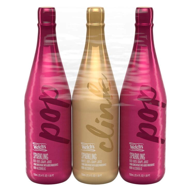 Welch´s Bebida Espumosa de Uva sin Alcohol 3 pzas de 750 ml — Imagen 1 de 4