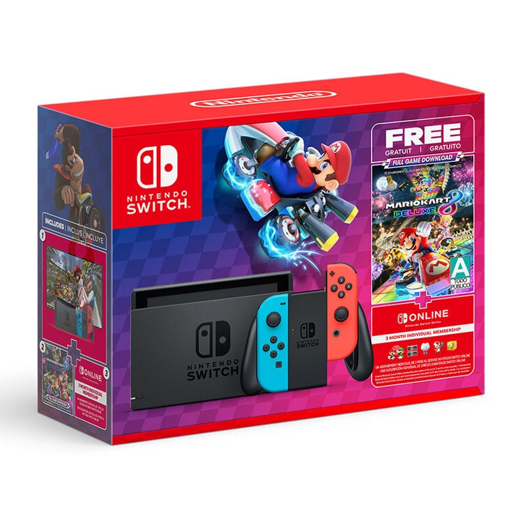 Nintendo Switch Mario Kart 8 Deluxe Bundle + 3M NSO — Imagen 1 de 4
