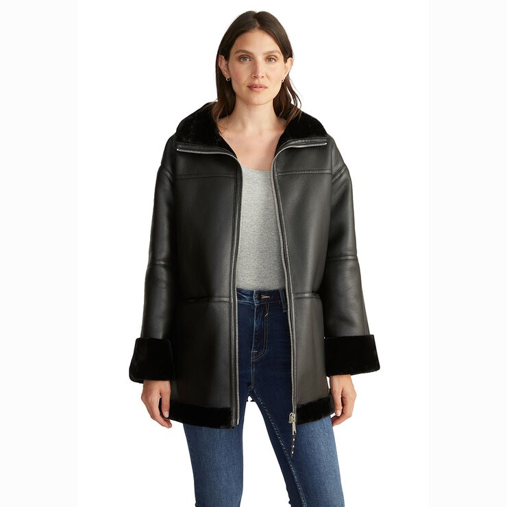 Rebecca Minkoff Chamarra oversize piel sintética para Dama Varias Tallas — Imagen 1 de 3