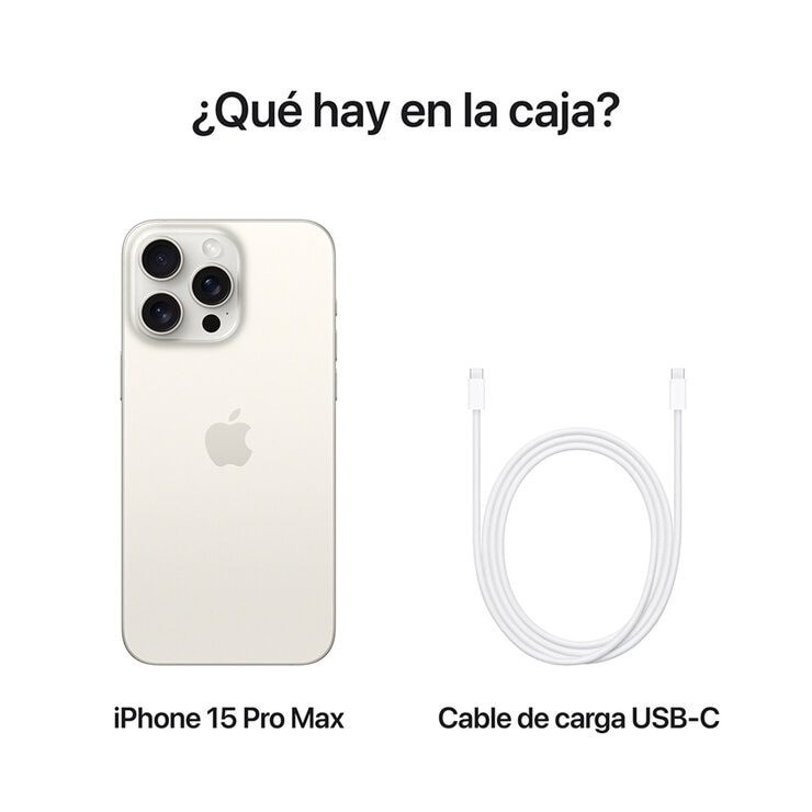 Apple iPhone 15 Pro Max 256GB Titanio Blanco  — Imagen 2 de 4