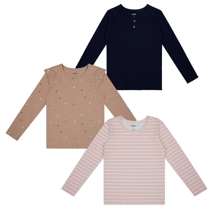 Pekkle Playera 3 piezas para Niños o Niñas Varias Tallas y Colores — Imagen 1 de 4