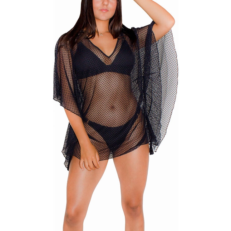 Skysoul, Vestido Corto de Crochet Color Negro para Dama, Varias Tallas — Imagen 1 de 2