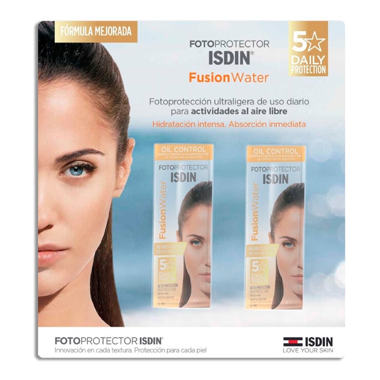 ISDIN Fusion Water 50ML SPF 50 2 pzas — Imagen 1 de 3