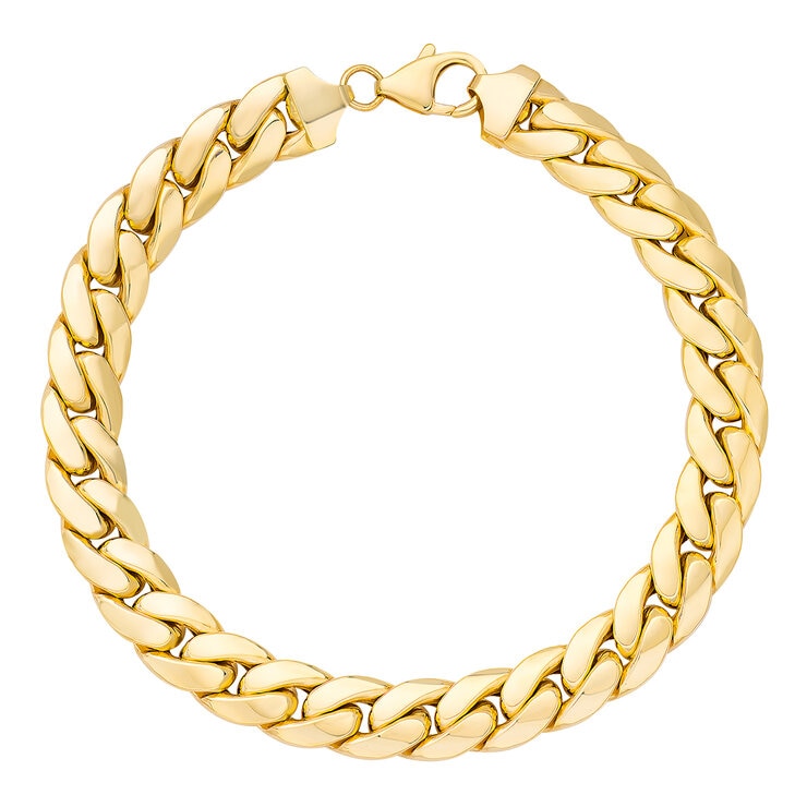 Pulsera para Caballero, Oro Amarillo de 14K, 21.59cm — Imagen 4 de 4