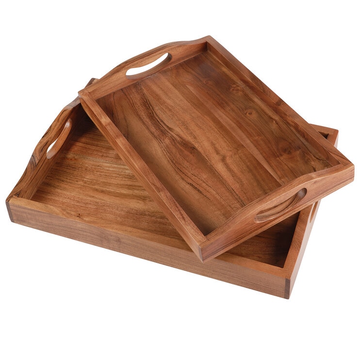 Gourmet Basics By Mikasa Bandejas de Servicio de Madera de Acacia — Imagen 2 de 3