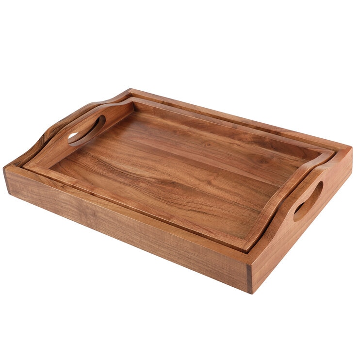 Gourmet Basics By Mikasa Bandejas de Servicio de Madera de Acacia — Imagen 3 de 3