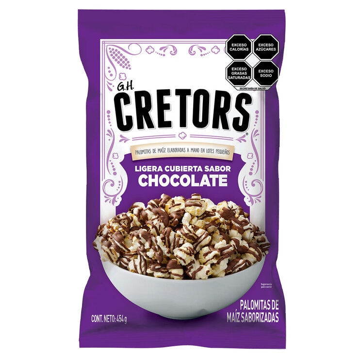 G.H. Cretors Palomitas de Maíz con Cubierta Sabor Chocolate 454 g