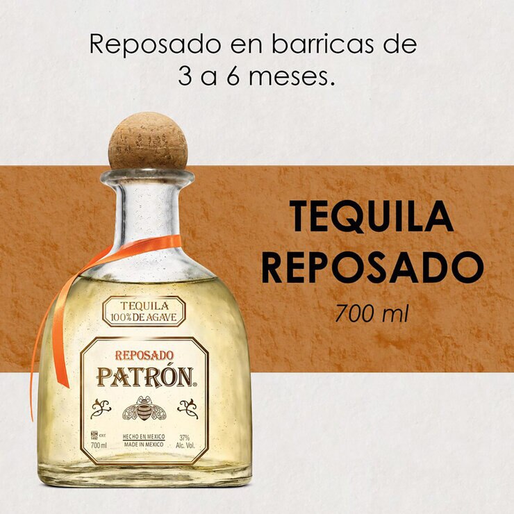 Tequila Patrón Reposado 700 ml — Imagen 2 de 4