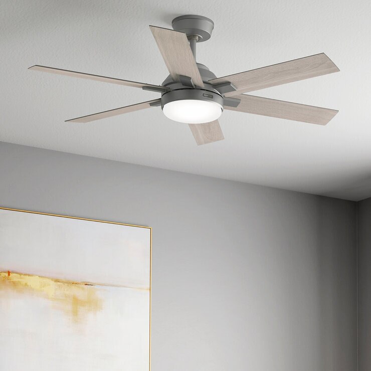 Hunter, Ventilador Georgetown Silver Matte 52" — Imagen 2 de 4