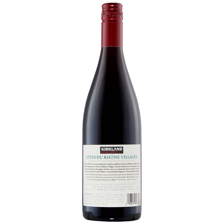 Kirkland Signature Côtes Du Rhône Villages vino tinto 6/750ml — Imagen 2 de 2
