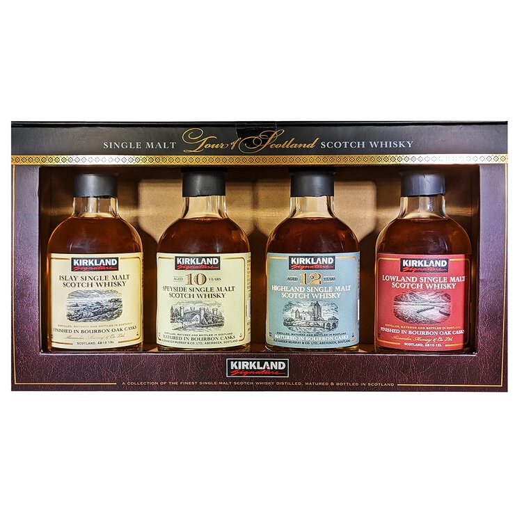 Kirkland Signature Whisky Tour de Regiones de Escocia 4 pzas de 200 ml — Imagen 1 de 4