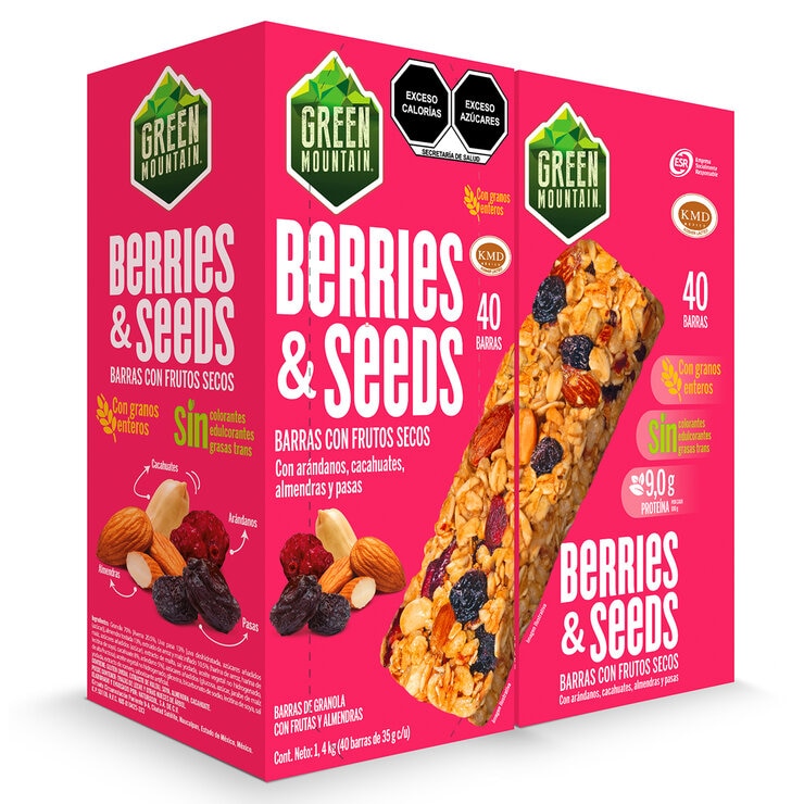 Green Mountain Barras con Frutos Secos 40 pzas de 35 g — Imagen 3 de 3
