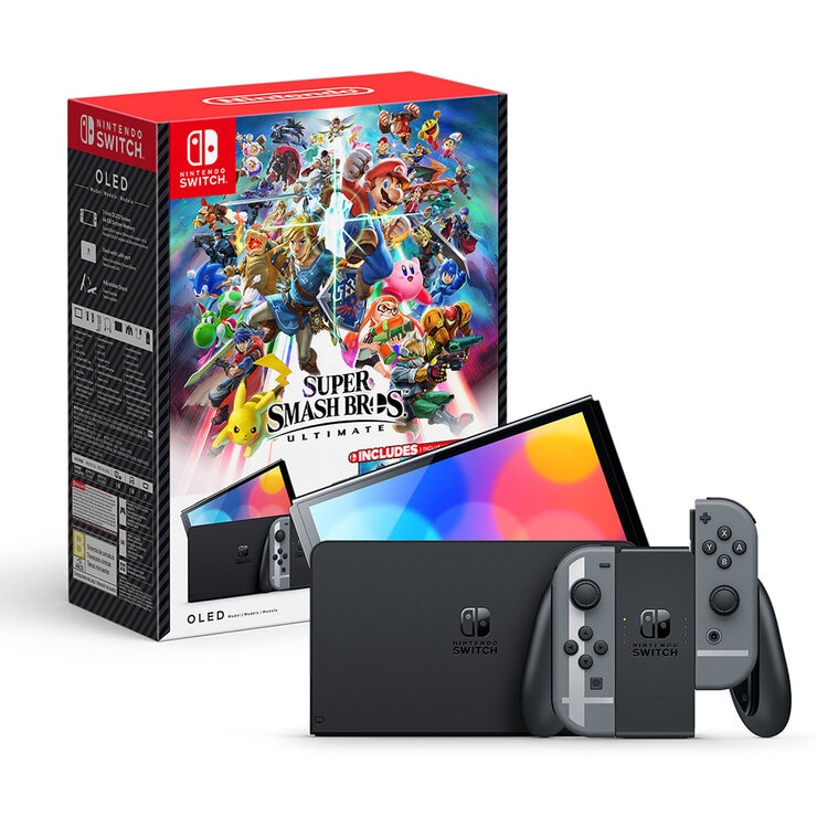 Nintendo Switch OLED Bundle: Super Smash Bros Ultimate + 3M NS Online — Imagen 4 de 4