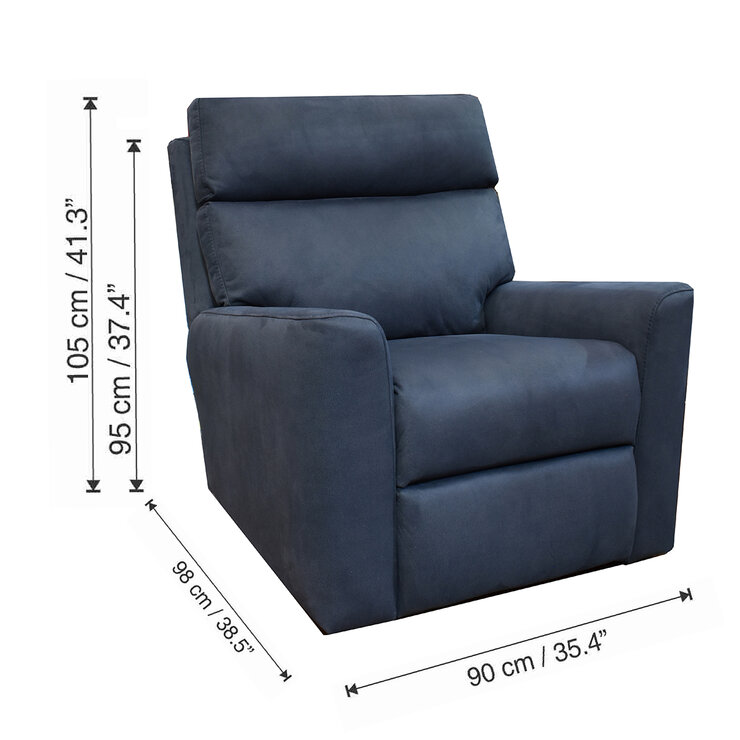 Muebles Liz, Grant, Sillón Reclinable Azul — Imagen 2 de 4