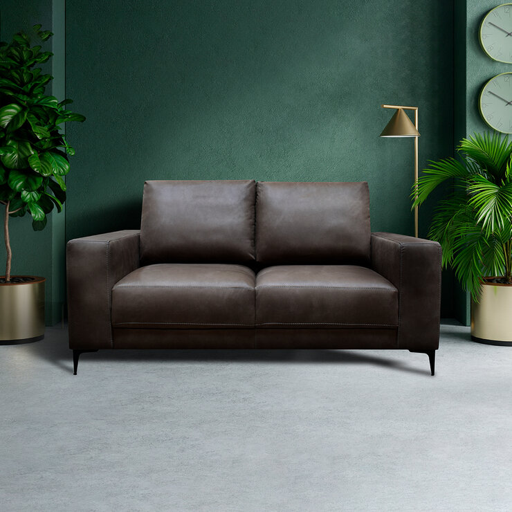 Muebles Liz, Qubo, Love Seat Café Obscuro — Imagen 3 de 4