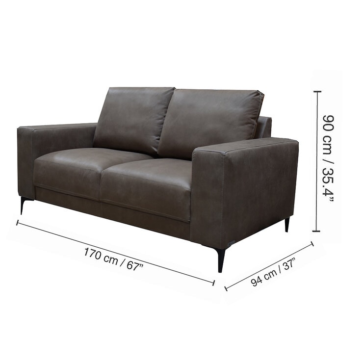 Muebles Liz, Qubo, Love Seat Café Obscuro — Imagen 4 de 4
