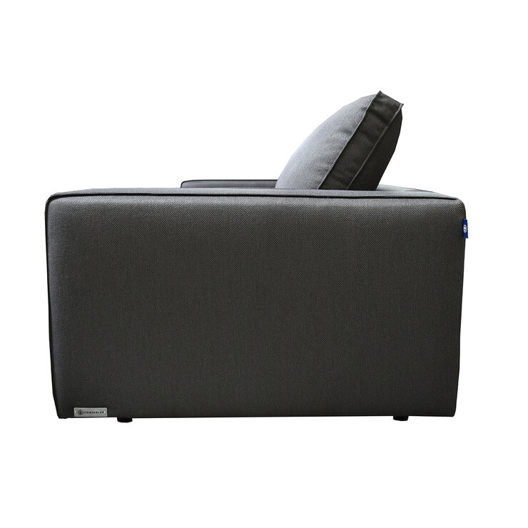 Muebles Liz, Lenox, Love Seat Gris Obscuro — Imagen 3 de 4