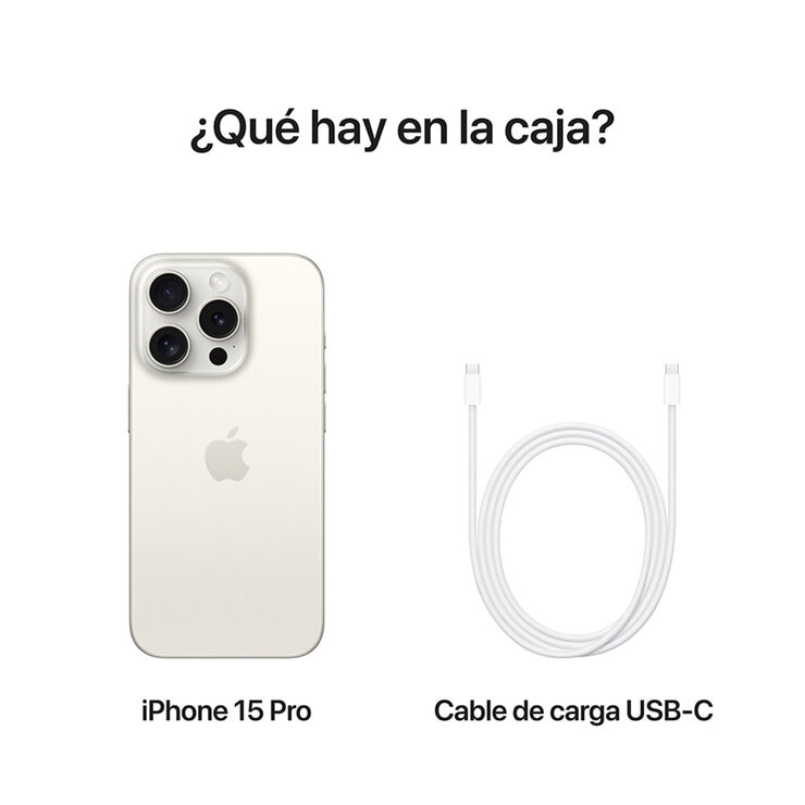 Apple iPhone 15 Pro 256GB Titanio Blanco — Imagen 2 de 4
